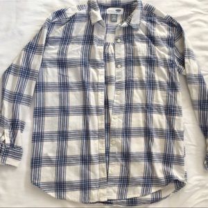 Old navy blue and pink flannel